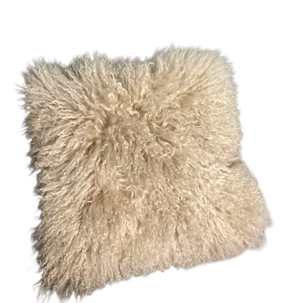 Mongolian Lamb Pillow Cover (16” X 16”)With Insert